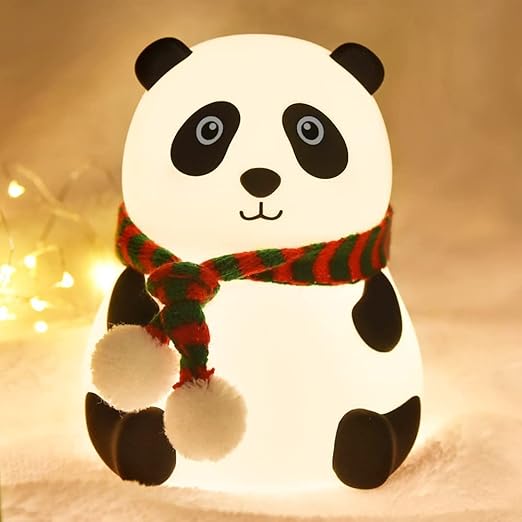 Silicone Panda Touch LED Lamp Night Light For Kids Panda Lover Gifts For Teen Girls Boys Night Light Lamp Cute Aesthetic Baby Room Decor Gifts For Girlfriends Item With 7 Multicolor (Panda)